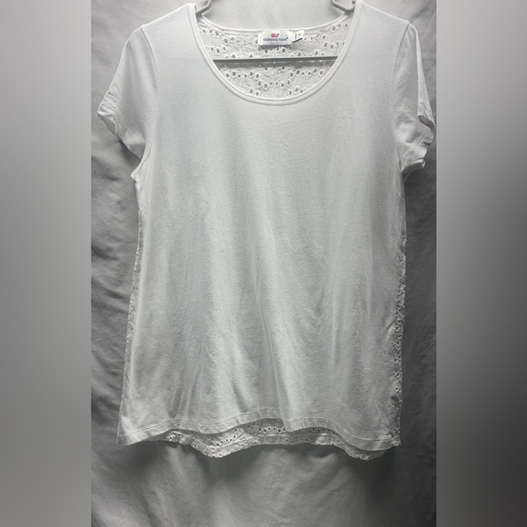 Vineyard Vines White Eyelet Top XS Oversized - Picture 5 of 6